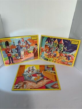 Vintage Walt Disney's Inlaid Jaymar Specialty Co Children's Puzzles Lot Of 3